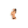 Culotte noire douce ornements quadrillés sur les fesses 
